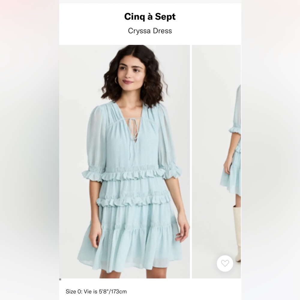 Cinq a Sept Cryssa dress grey blue size 4 new with tags